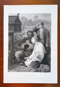 Antique Engraving Print, A Shrine in Russia, 1873