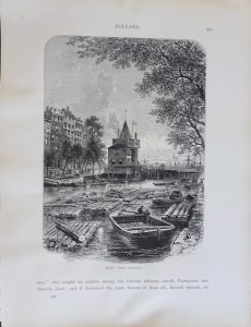 Antique Print, Weeper's Tower, Amsterdam, 1870