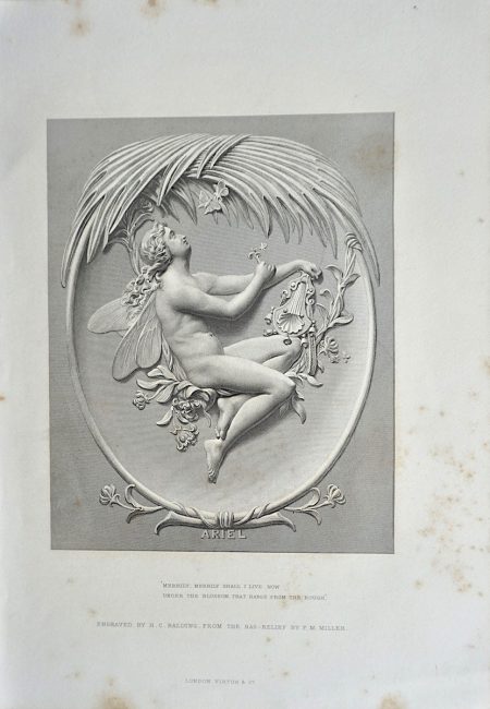 Antique Engraving Print, Ariel, 1873
