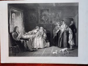 Antique Engraving Print, Country Cousins, 1854