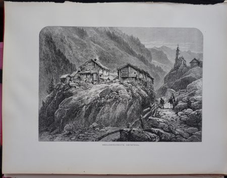 Antique Print, Heiligenkreutz Oetzthal, 1870