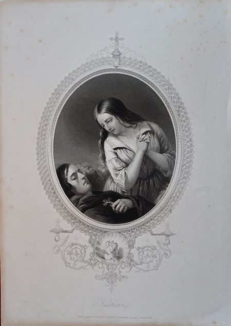 Antique Engraving Print, Kathleen, 1846