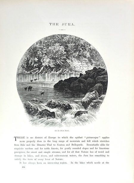 Antique print, The Jura, 1870