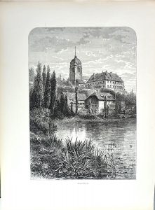 Antique Print, Morteau, 1870