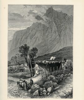 Antique Print, Mount St. Peter, 1873