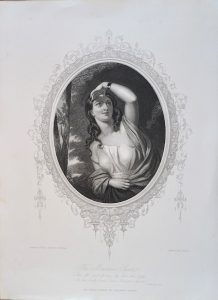 Antique Engraving Print, The Irish Girl, 1846