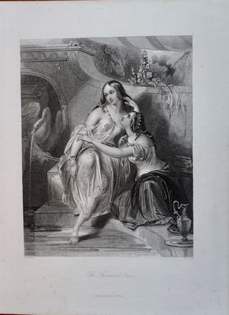 Antique Engraving Print, The Favoured One, 1830