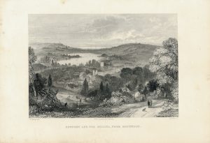 Antique Engraving Print, Newport and the Medina, from Mountjoy, 1848