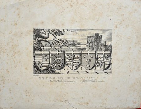 Antique Print, Arms of Grand Priors, 1830
