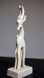 Antique ivory deer figurine