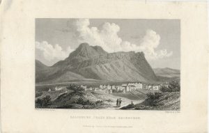 Antique Engraving Print, Salisbury Crags near Edinburgh, 1829