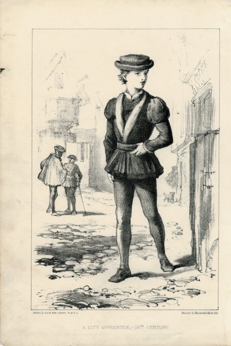Antique Print, A City Apprentice, 1875