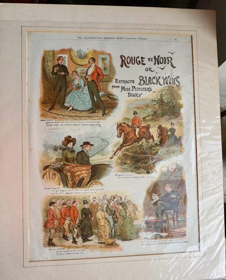 Antique Print, Rouge et Noir or Black Wins, 1859 ca.