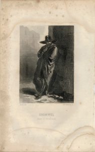 Antique Engraving Print, Cromwell, 1840