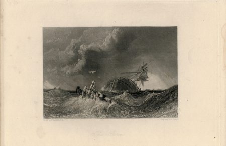 Antique Engraving Print, The Storm, 1836