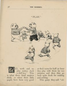 Vintage Print, Play; Helping Mother, by Louis Wain, 1890