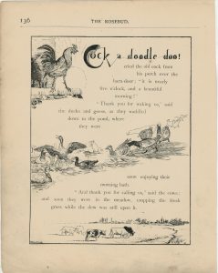 Vintage Print, Cock a doodle doo, 1890