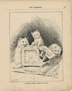 Vintage Print, A Very Funny Piece of Coal, Louis Wain, 1890