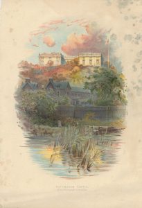 Vintage Print, Nottingham Castle, C. Wilkinson,