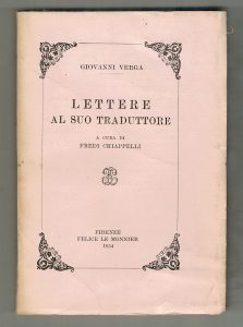 G. Verga, Lettere al suo traduttore, Le Monnier, Firenze, 1954