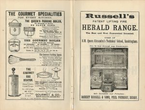 Vintage advertising pages, Fletcher, Russel & Co..., 1903