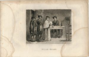 Rare Antique Engraving Print, William Wallace, 1840