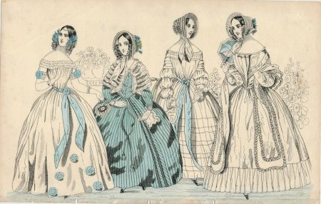 Antique Print, Ladies, 1830