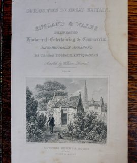 Antique Engraving Print, Cowper Summer House, 1845