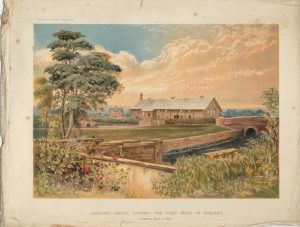 Vintage Print, Longford Cheese Factory, The First Built in England, 1870