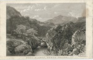 Antique Engraving Print, Moel Siabod, North Wales, 1830