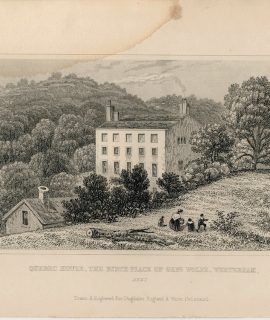 Antique Engraving Print, Quebec House, The Birth-Place of Gen. Wolfe, Westerham, 1840