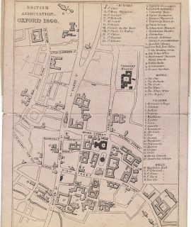 Antique Map, British Association Oxford 1860