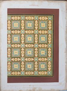 Antique Print, Mosaic, Minton & C. 1850