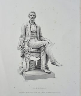 Antique Engraving Print, W.H. Seward, 1877
