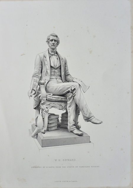 Antique Engraving Print, W.H. Seward, 1877