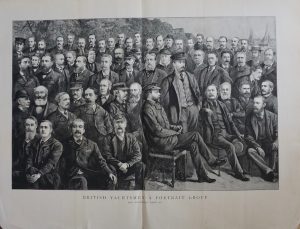 Antique Print, British Yatchtsmen-A Portrait Group, 1884