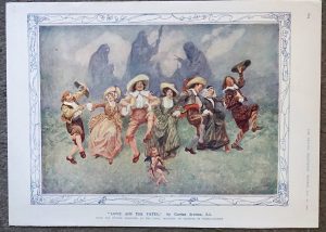 Vintage Print, Love and the Fates; Michelin, 1909