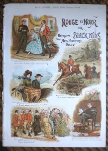 Antique Print, Rouge et Noir or Extracts Black Wins from Miss Pettifer's Diary, 1884