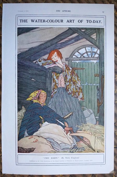 Vintage Print, The Barn, by Nora England, 1919