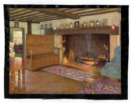 Vintage Drawing, House Interior, 1940-50 ca.