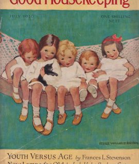 Original Vintage Art Cover, Good Housekeeping, July 1930