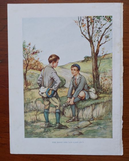 Rare Vintage Print, The Boot did not last out, 1909 ca.