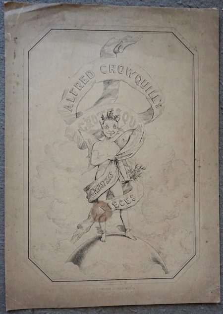 Rare Antique Print, Alfred Crowquill's, Grotesque, Christmas Pieces, 1844 ca.