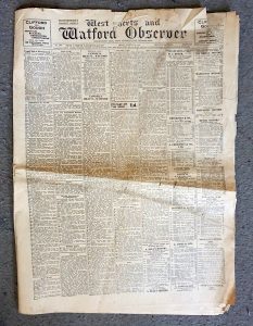 Rare Original West Herts & Watford Observer, Friday, March 19, 1937
