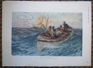 Antique Print, Picking up the Pilot, by C.M. Padday, 1899