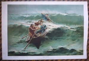 Rare Antique Print, The Pilot, from the picture by E. Renouf, 1880