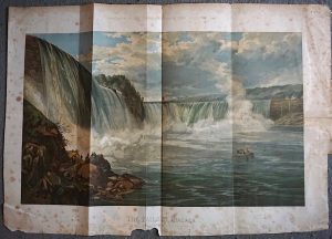Antique Large Print, The falls of Niagara, 1860