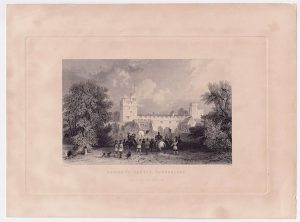 Antique Engraving Print, Naworth Castle, Cumberland, 1844