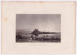 Antique Engraving Print, Pile of Fouldrey Castle, 1845