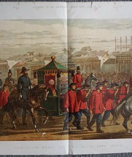Antique Print, The state entry of Lord Elgin into Pekin, 1861